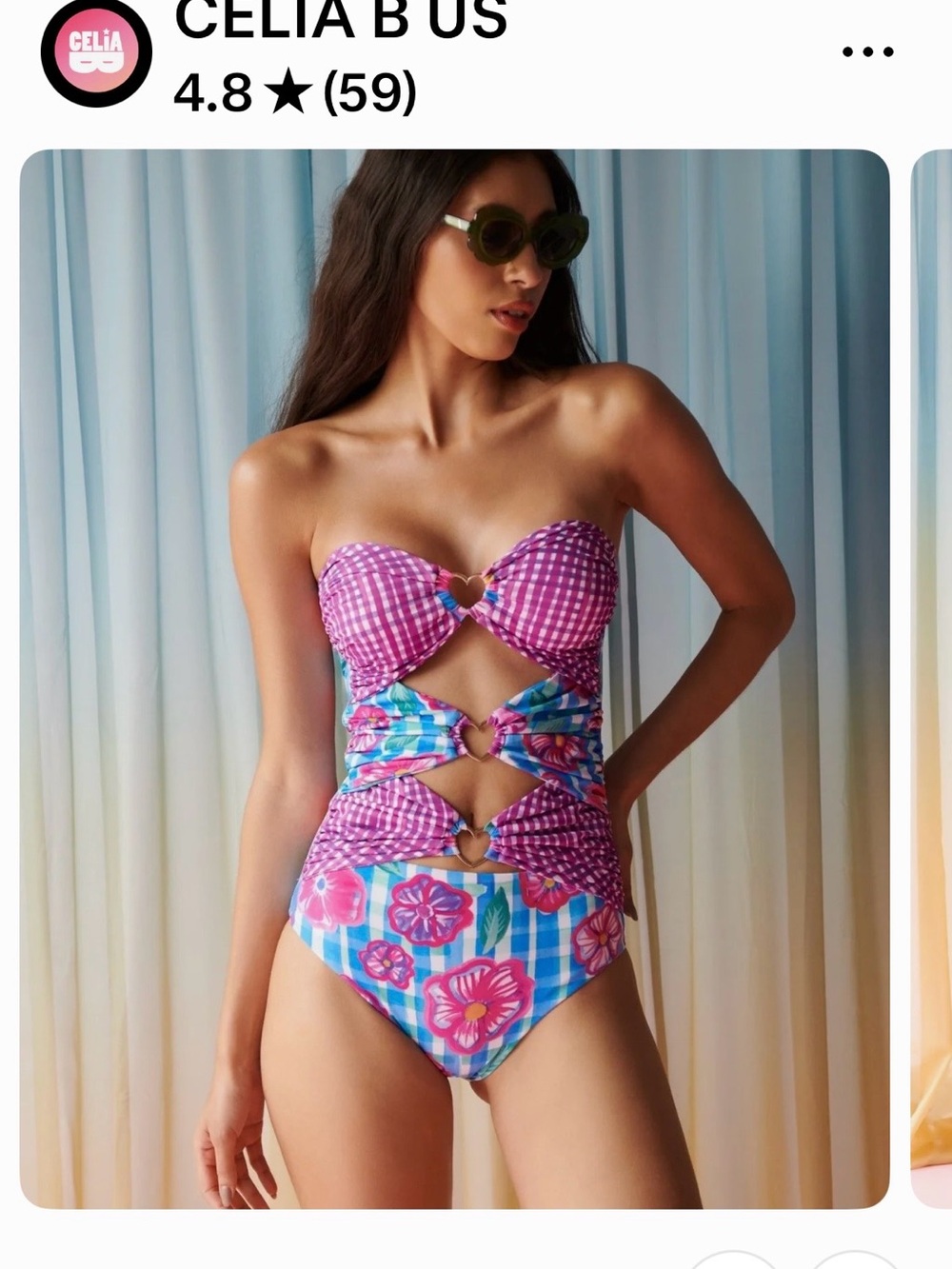 CeliaB Amprose one piece swimsuit NWT XS